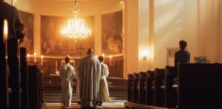 Religionssoziologe: Katholische Kirche nicht weiter reformierbar Priester mit Messdienern in der Messe in einer Kirche