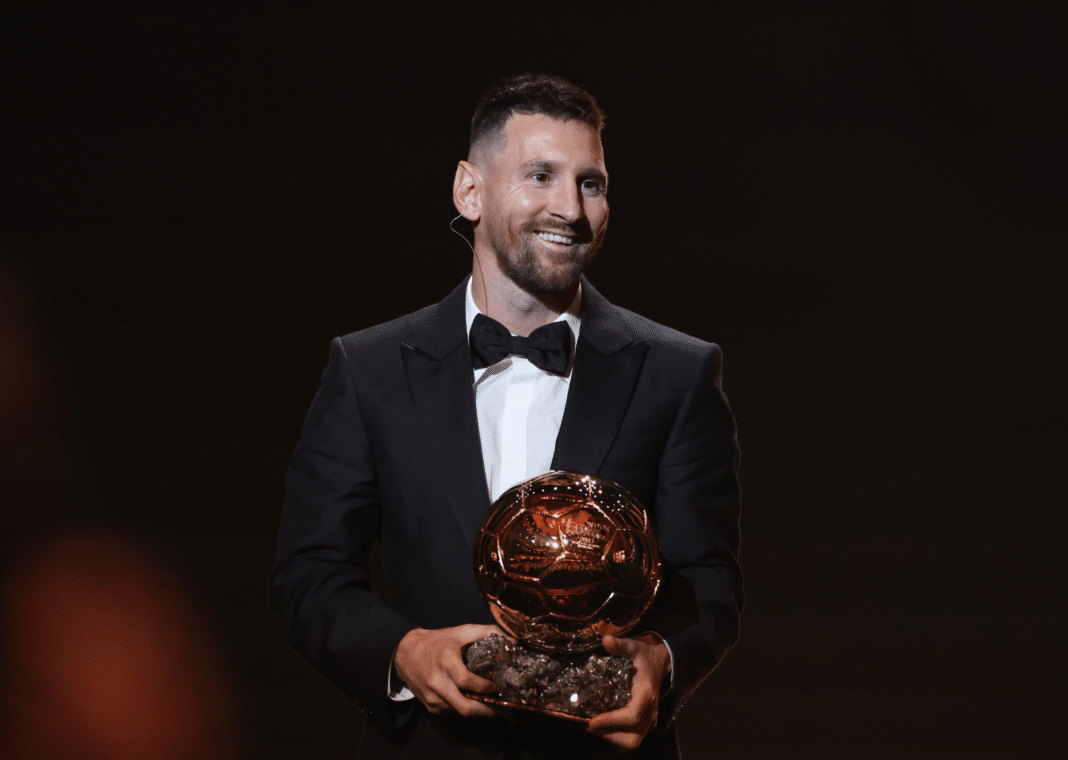 Lionel Messi Ballon d'Or award 2023