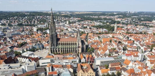 Luftbild vom Ulmer Münster