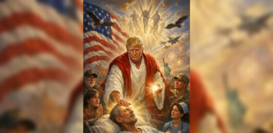Trump als Heiler Jesus