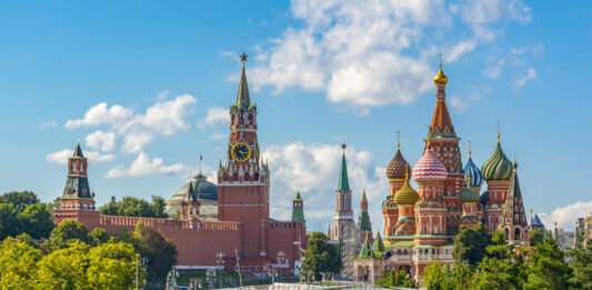 Basilius-Kathedrale und Kreml in Moskau