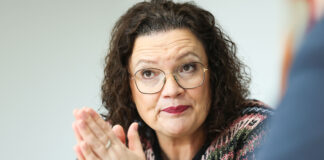 Nahles: „Es gab schon schlechtere Zeiten, Katholikin zu sein“ Andrea Nahles, Vorstandsvorsitzende der Bundesagentur für Arbeit, spricht während eines dpa-Interview.