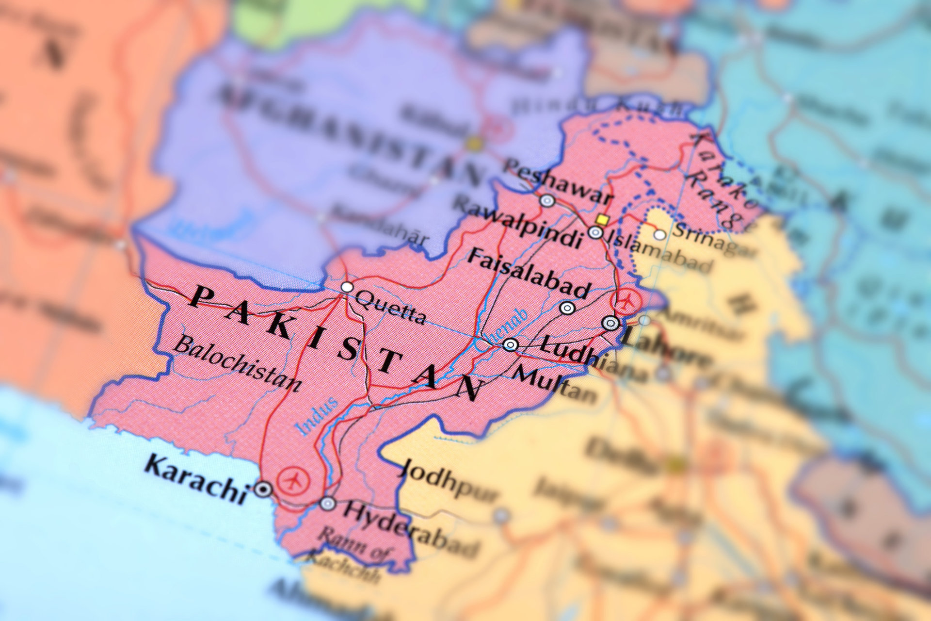 Karte von Pakistan