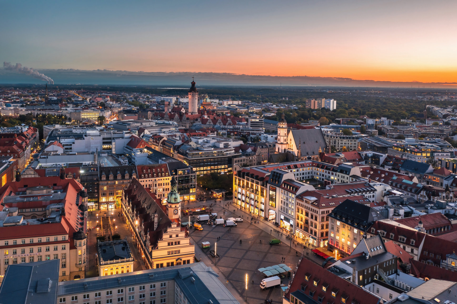 Leipzig, Panorama der Innenstadt